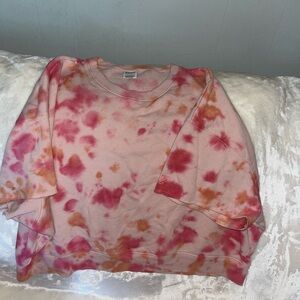 Pink and Orange Tie-Dye Sweatshirt